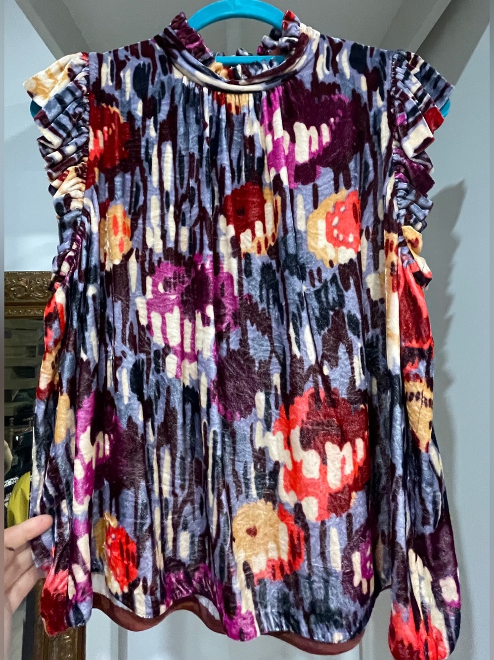 Ulla Johnson Velvet Blouse, 6